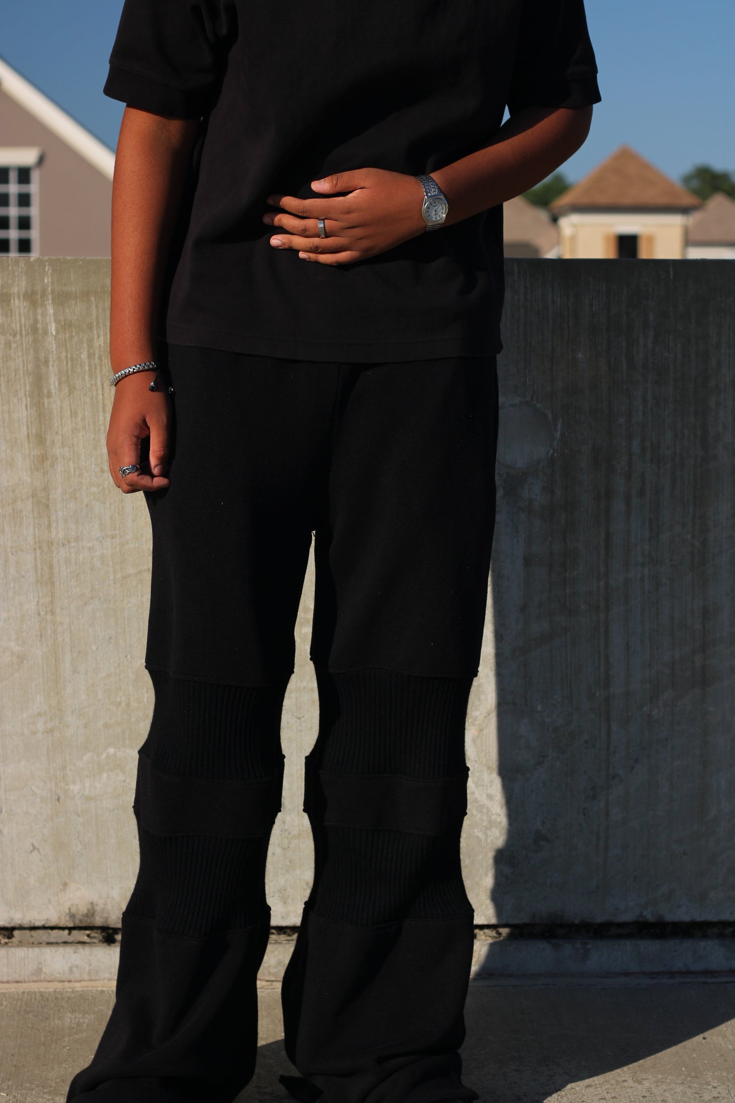 Black Wavy Sweatpants