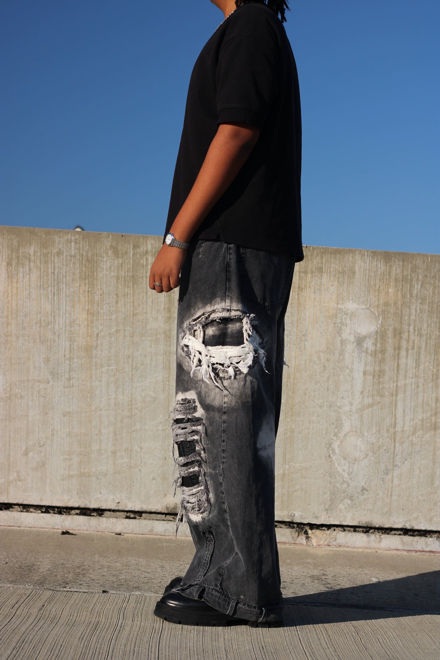 Ravaged Grey Denim