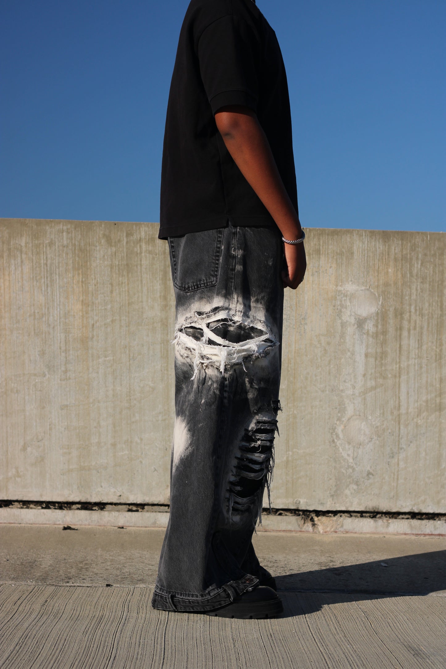 Ravaged Grey Denim