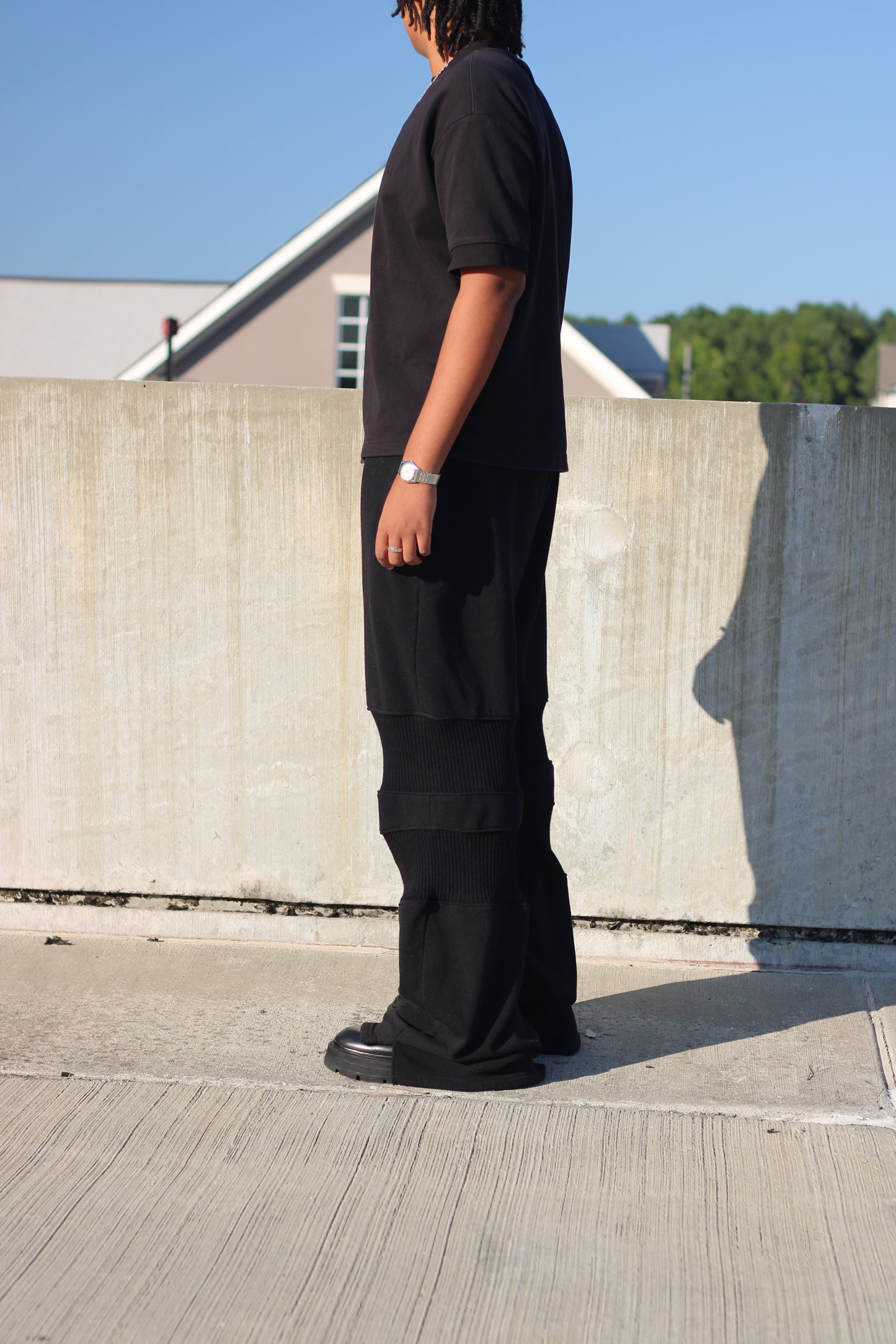 Black Wavy Sweatpants