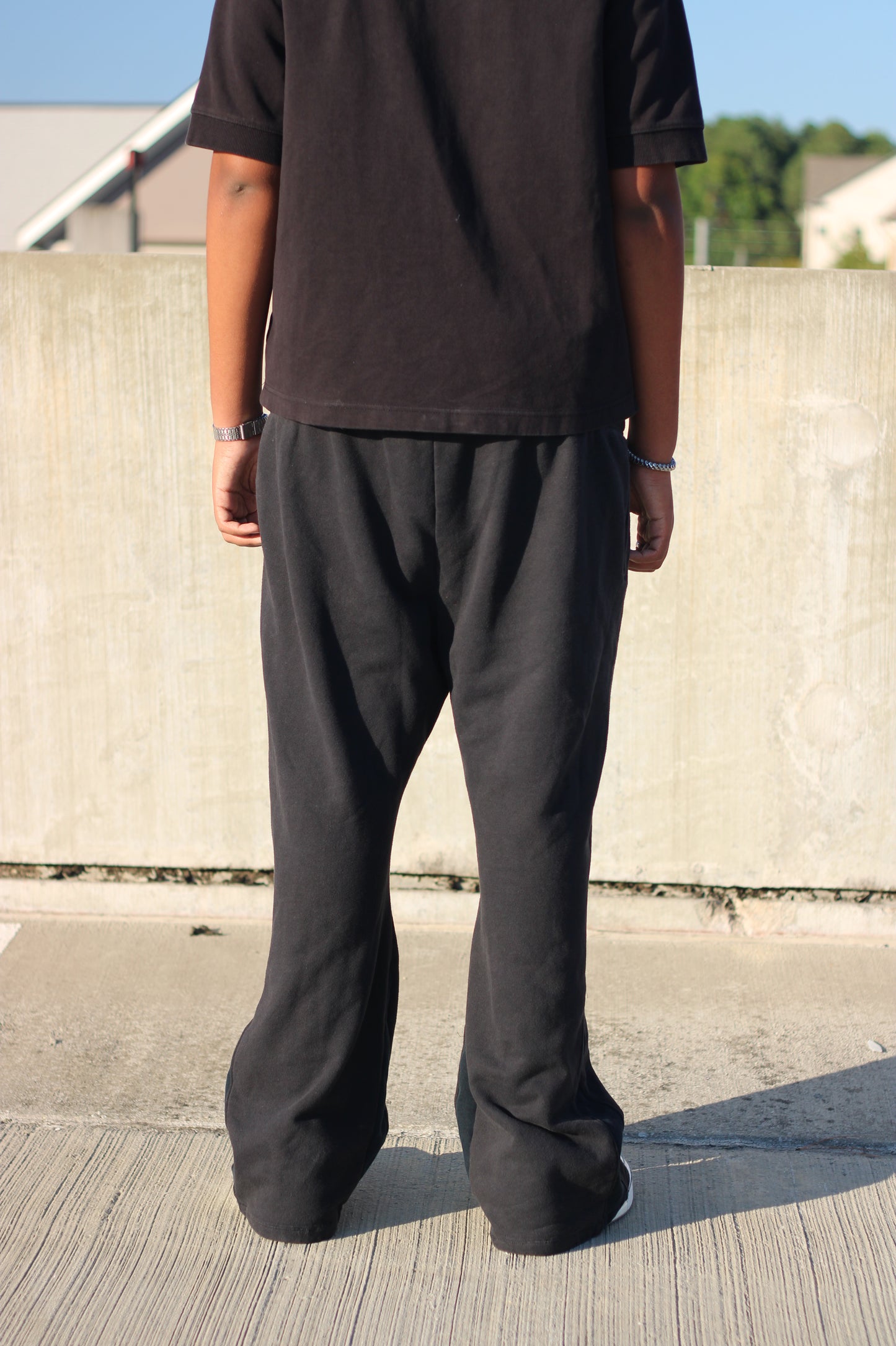 Double Waist Flared Sweatpants