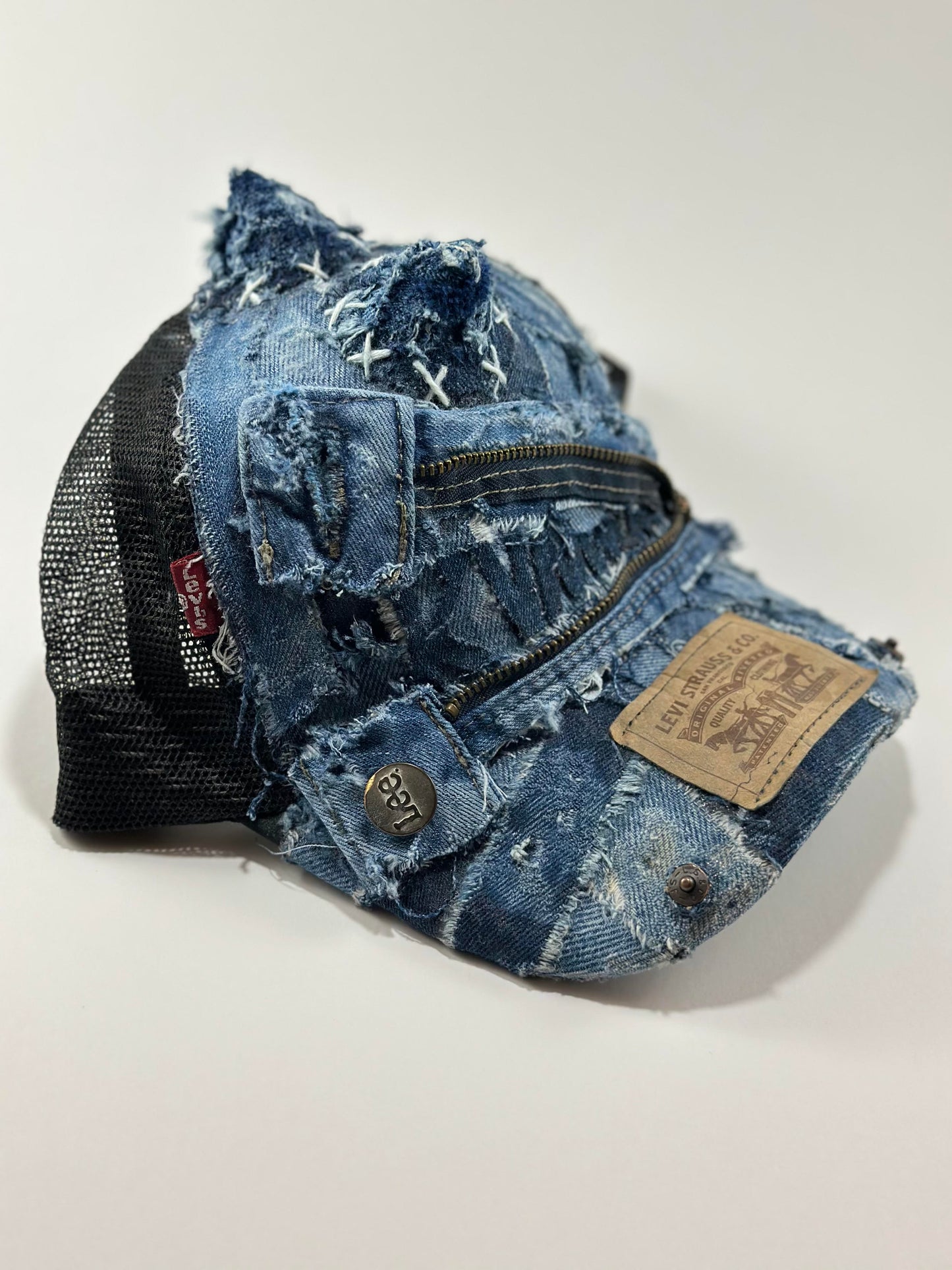 Denim Dino Trucker Hat